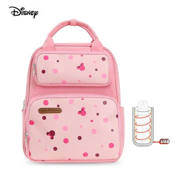 

Disney Original Brand Mother Bag For Babies USB Heating Multifunctional Large Capacity Diaper Backpack For Travel Dropshipping