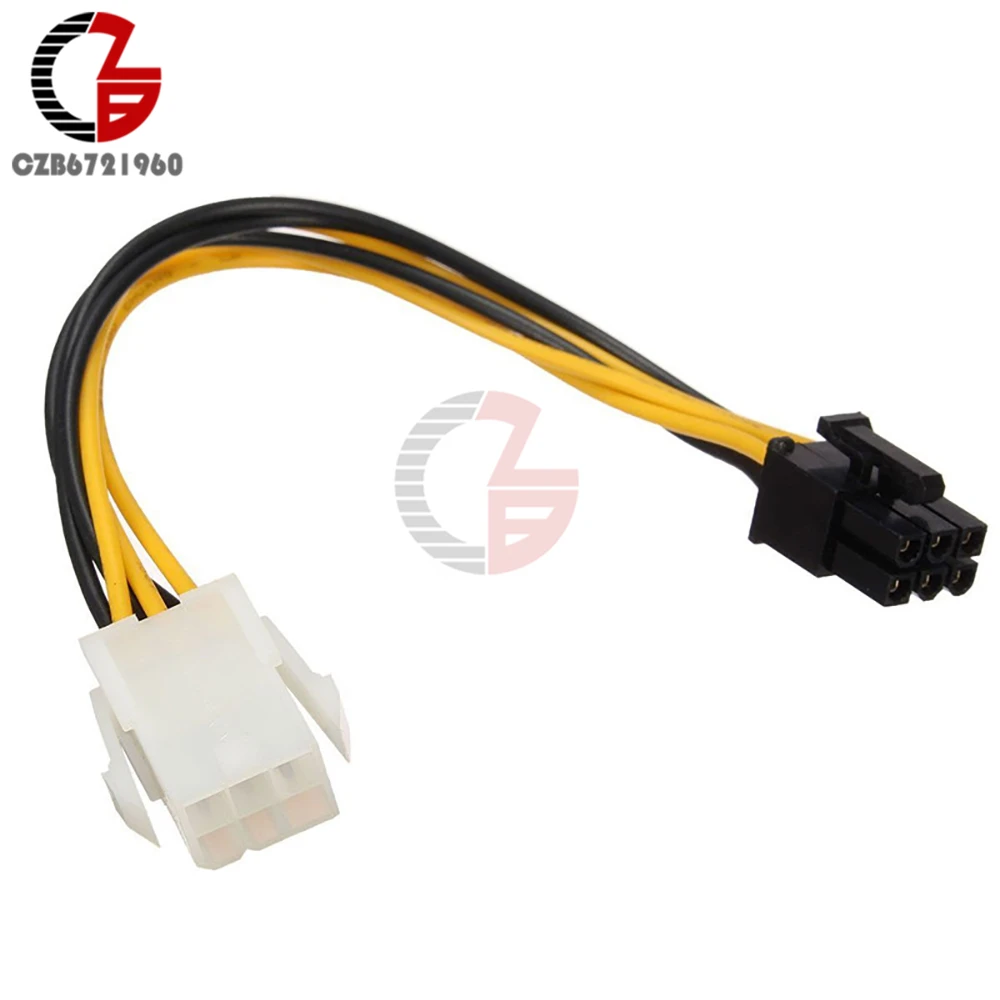 

6-Pin Mini PCI-E Male to PCI-E Express Female Power Extension Cable Adapter Cord