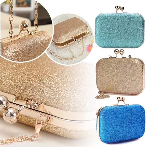

Women Evening Bag Glittered Clutch Wallet Wedding Purse Party Banquet Shoulder Messenger Bags LXX9