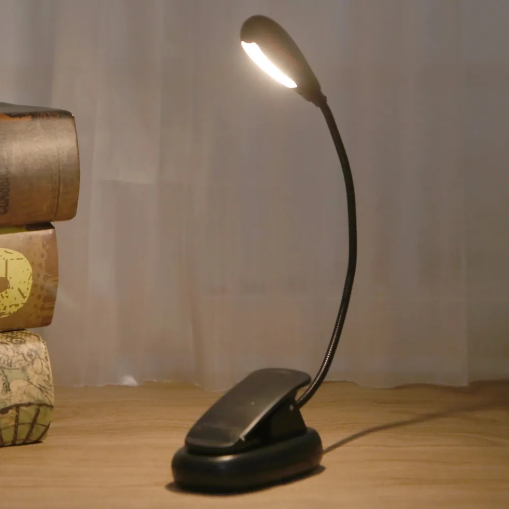 HNGCHOIGE 1 2 Вт Гибкая рукоятка с регулируемой яркостью 7 LED USB Настольная лампа