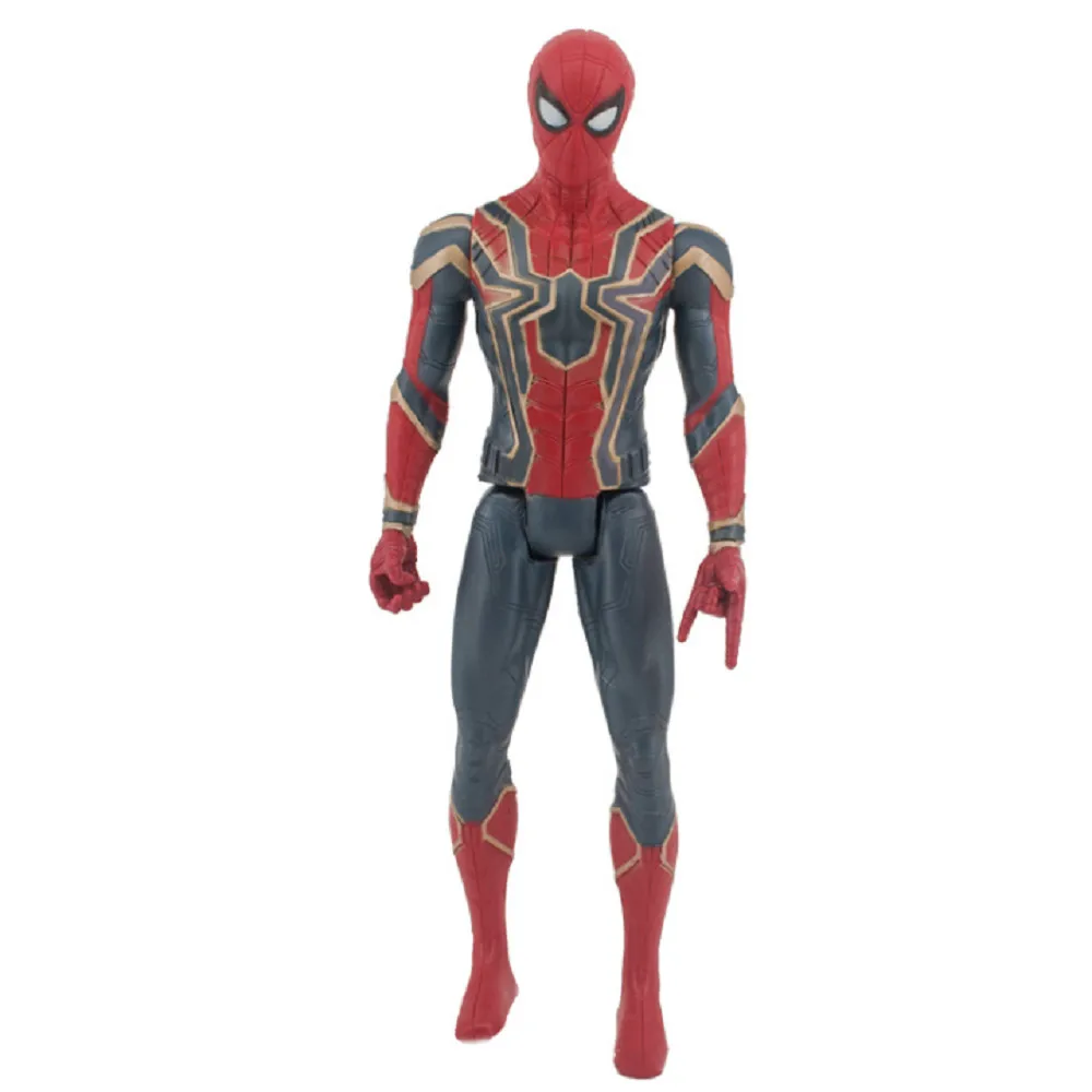 

30cm Marvel Avengers Hero Model Spider-Man Iron Man American Captain Leopard Green Huge Action Model Toy Doll Child