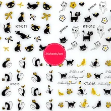 24 Pcs/Set 3D Mix Design Clorful Nail Sticker Nail Art Adhesive Transfer Sticker For Nail Art Decor Manicure 3D Nail Sticker A&2 24 Pcs/Set 3D Mix Design Clorful Nail Sticker Nail Art Adhesive Transfer Sticker For Nail Art Decor Manicure 3D Nail Sticker A&2