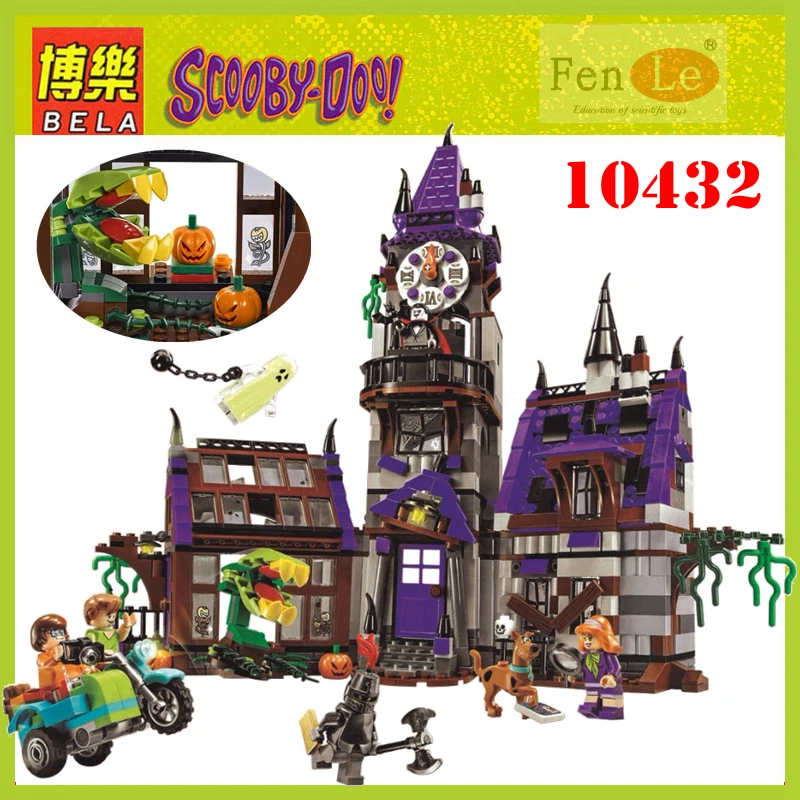 10432 10431 scooby doo Mystery Mansion строительные блоки scoobydoo shaggy Velma vampire 3D детские игрушки подарки совместимы с bela