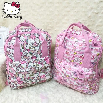 

Hello Kitty Cute Cartoon Bag Fashion Women Single Shoulder Waterproof Diagonal Bag Lovely Girl Schoolbag Shoulder Plush Backpack