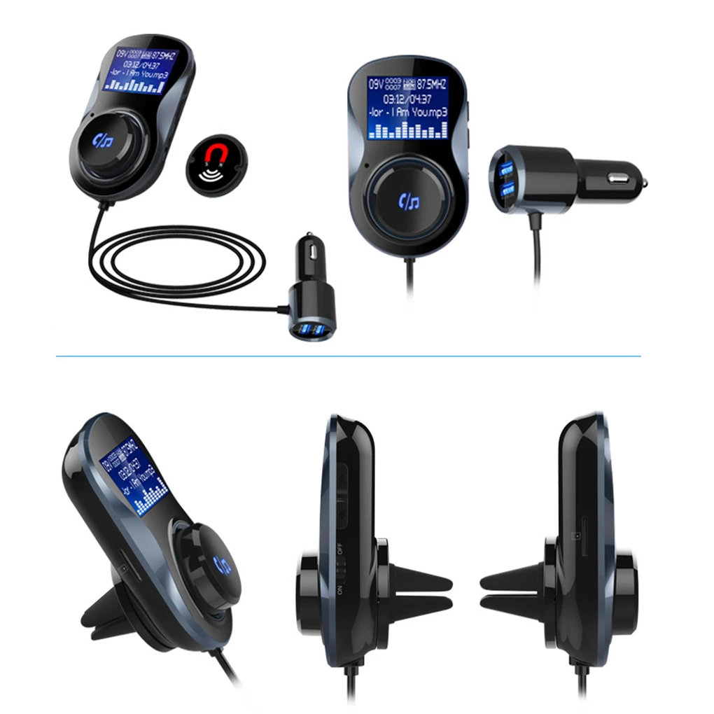 Автомобильный Mp3 беспроводной Bluetooth 4,1 плеер двойной USB зарядное устройство громкой связи поддержка вызова TF карта u-диск Обнаружение напряжения