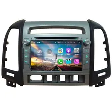 7 ”Quad Core 2 GB RAM Android 7.1.2 coche DVD GPS navegación estéreo vídeo 2 Din reproductor de Hyundai santa Fe 4 agujero 2006-2011