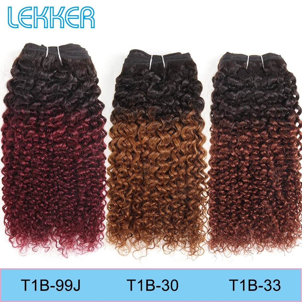 Локоны Lekker волнистые волосы малазийские 100 г пучки человеческих волос Ombre T1B/30 T1B/33
