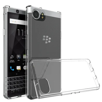 

50pcs/lot Soft Frame Shockproof Transparent Hard Case For Blackberry Keyone DTEK70 KEY2