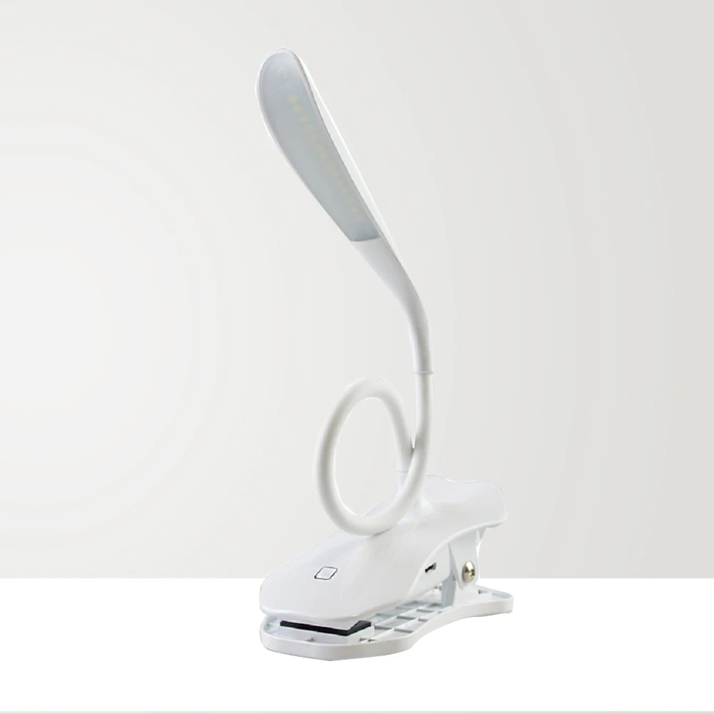 

LED Touch On/off Switch 3 Modes Clip Desk Lamp Eye Protection Reading Dimmer Rechargeable USB 16 Leds Table Lamps Night Light