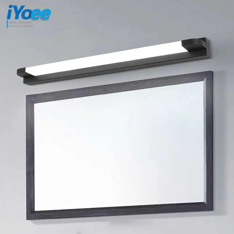 الحديثة الحمام LED الغرور ضوء الجدار مصباح داخلي غرفة نوم أسود أبيض الديكور جدارية مرآة الإضاءة الجدار مصباح الشمعدان تركيبات