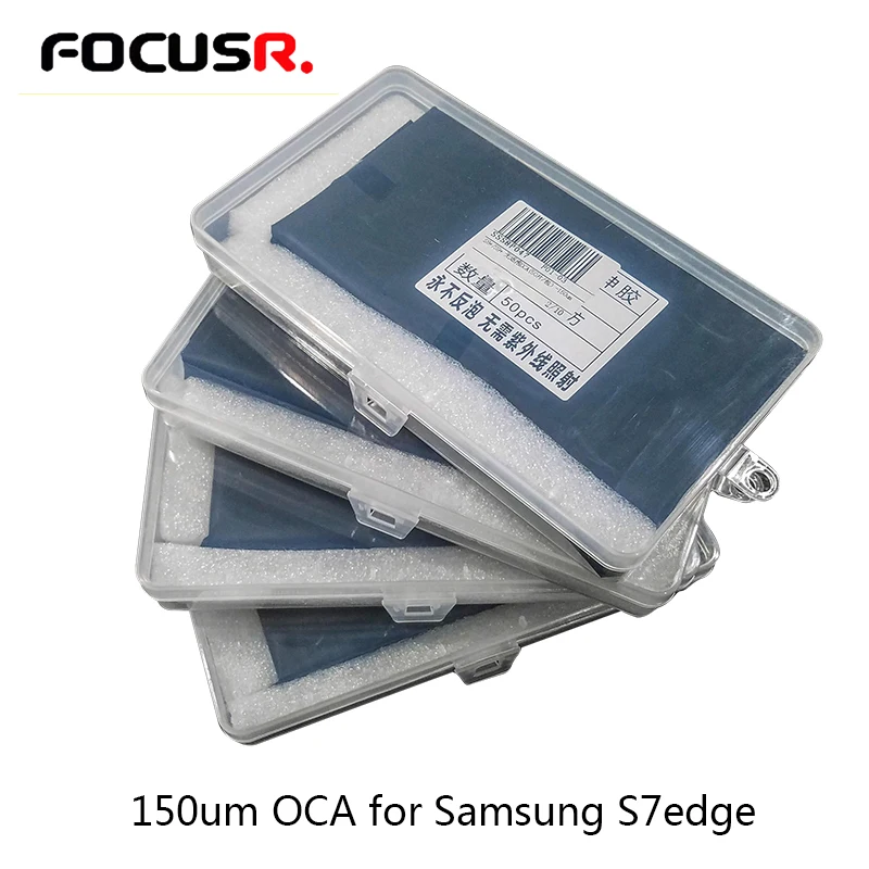 Без пузырьков 150 мкм OCA Оптический прозрачный клей для samsung S7 Edge/G935 OCA клей сенсорная стеклянная пленка для объектива наклейки для мобильных телефонов