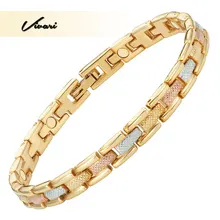 Vivari женский роскошный магнитный браслет для женщин Целительный браслет бижутерия bio золотой блеск три цвета тонкий размер Браслет лето