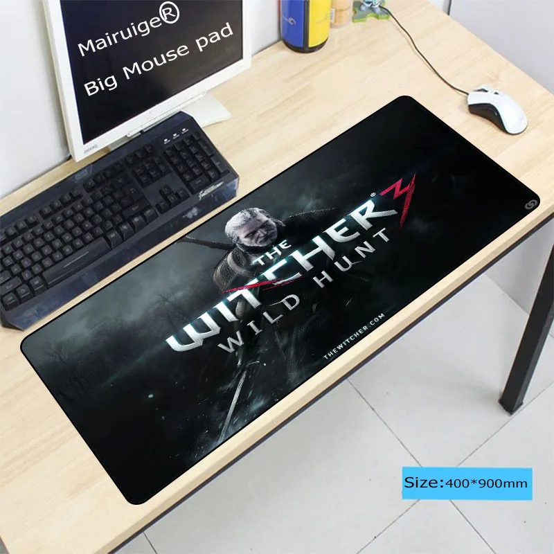 

Mairuige The Witcher 3 Wild Hunt Game Logo Speed Large Mouse Pad Stitched Edge Mice Play Mat for Computer Laptop Cup Mousemat