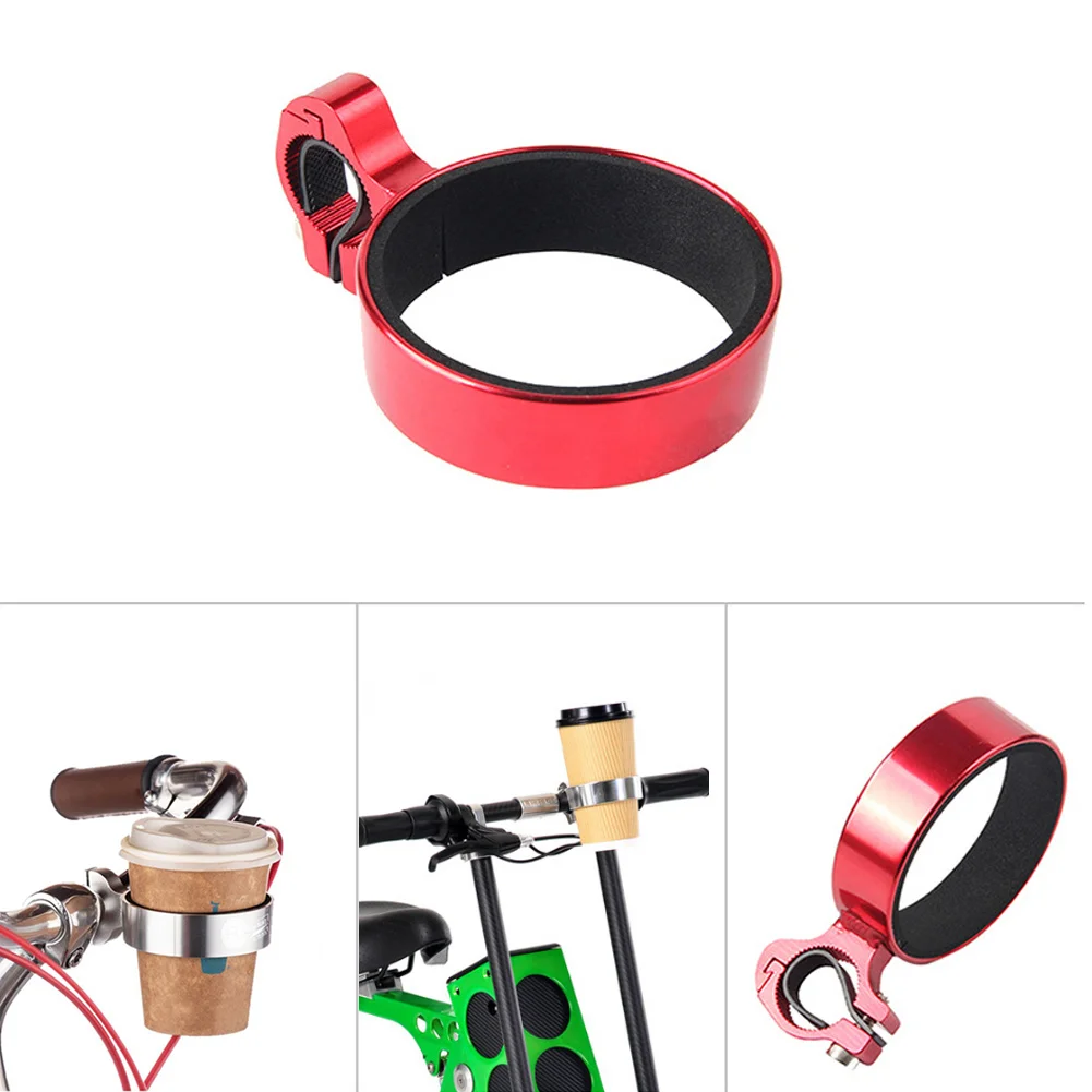 Bike Coffee Cup Holder Aluminum Alloy Bicycle Handlebar Clamp Mount Travel Mug Drink Holders