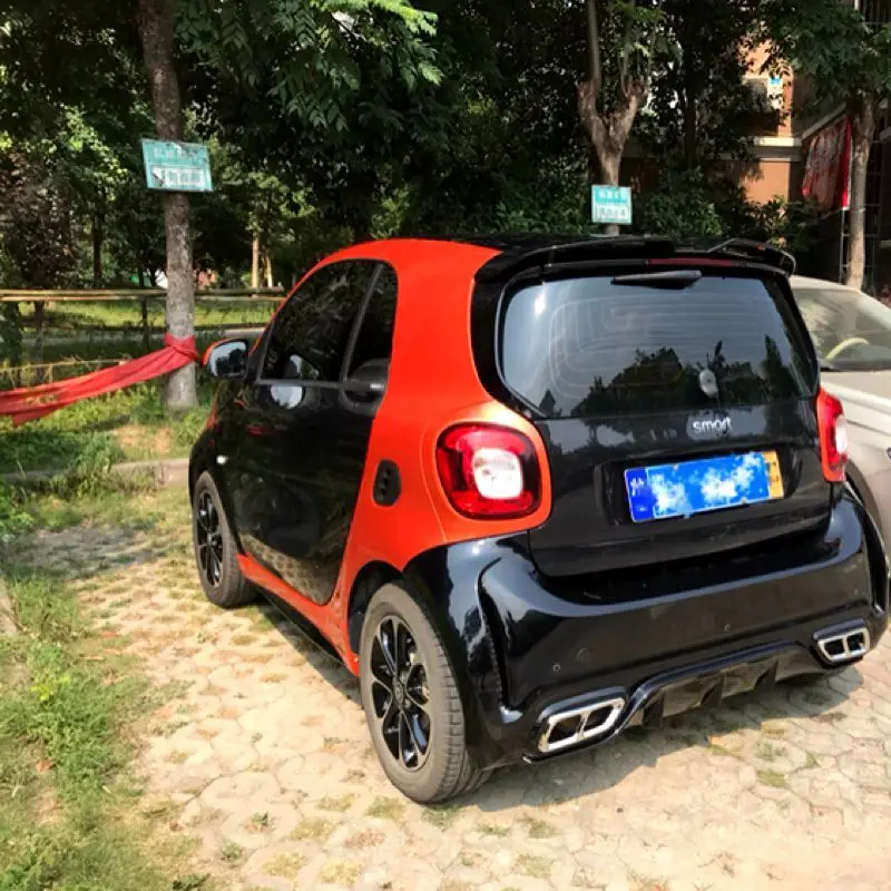 Для Mercedes Smart fortwo 453 антенна на заднюю часть крыши спойлер Высокое качество аксессуар для багажника Цвет для хвостовой части автомобиля декоративное крыло