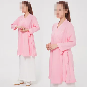 

Unisex 17color high-grade Linen tai chi suits kung fu clothing taoist robe shaolin monk yoga martial arts uniforms