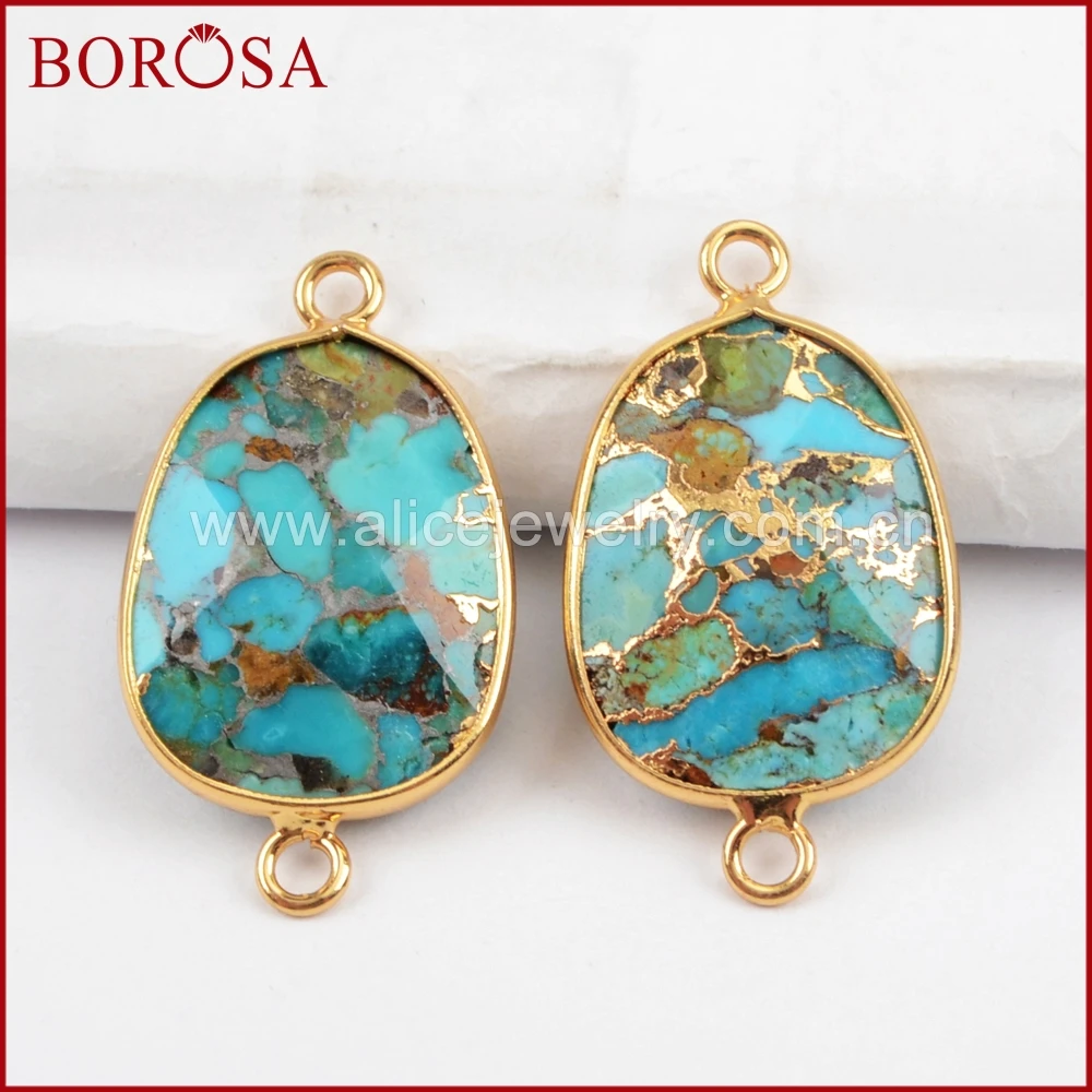 BOROSA 5/10 шт. золотого цвета свободная форма медная фоторазъем двойные втулки из