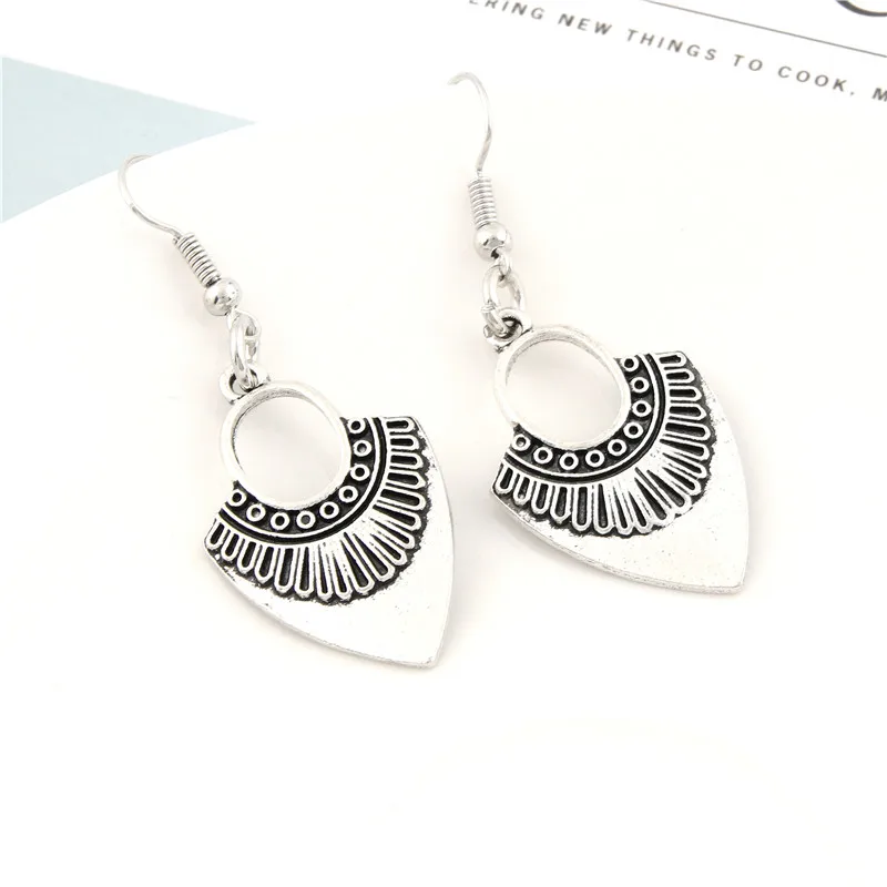 Boucles d'oreilles pendantes de style ethnique pour femmes, ornements d'oreille de lustre, bijoux faits à la main, cadeau pour filles, vente en gros, E2528, 1 paire