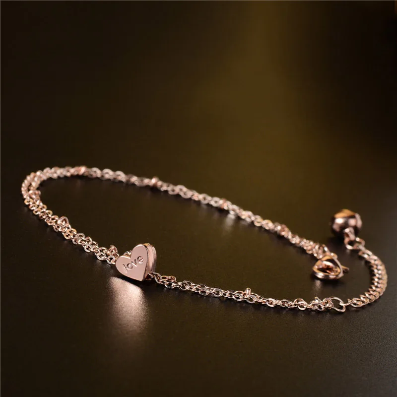 

SHUANGR New Heart Bracelets on leg the Anklets Women Female Barefoot Crochet Foot Jewelry For Women + Foot Chain