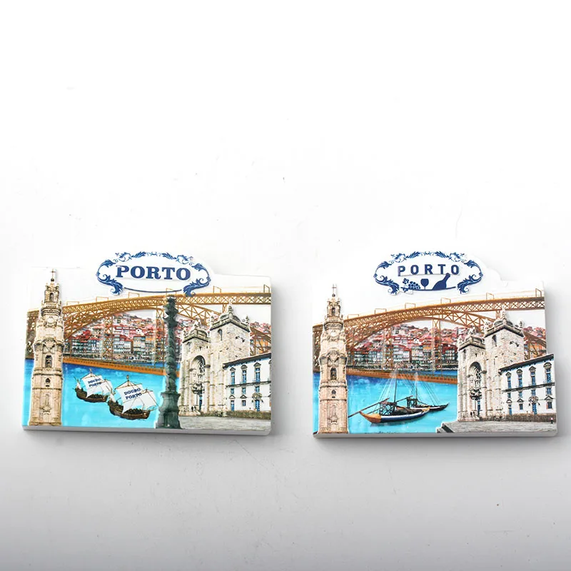 

Porto Building Tourism Travel Souvenir 3D Resin Fridge Magnet Craft Fridge Magnets Decor Accessories