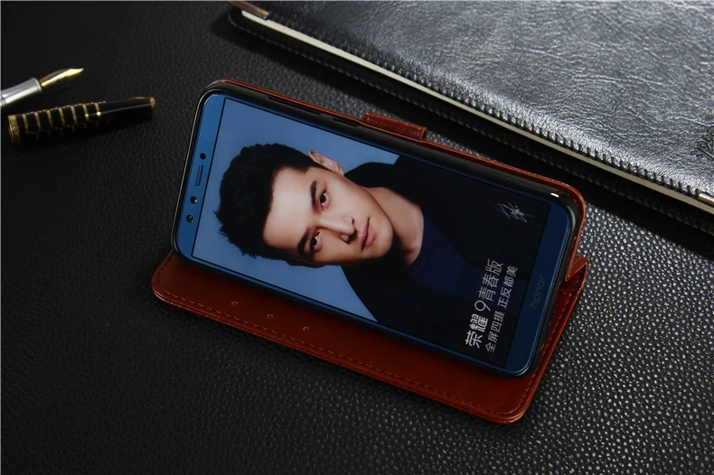 Чехол для телефона на Honor 9 Lite Чехлы Флип кожаный бумажник крышка роскошь huawei