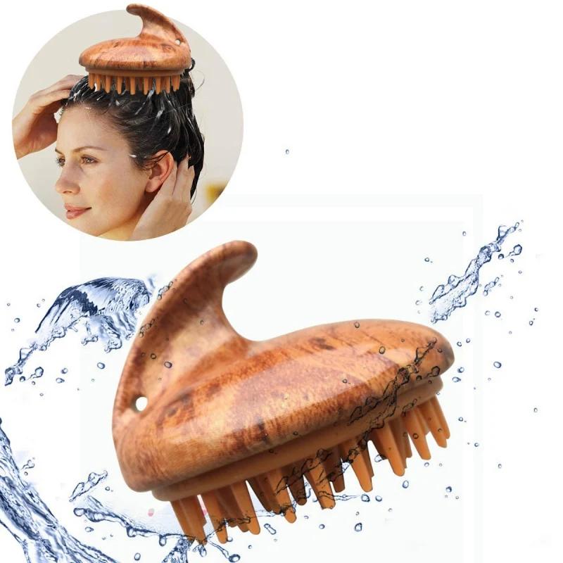 Spa Slimming Hair Shampoo Brush Silicone Head Body Scalp Comb Shower Bath Brush Props Hair Washing Comb Tool Set