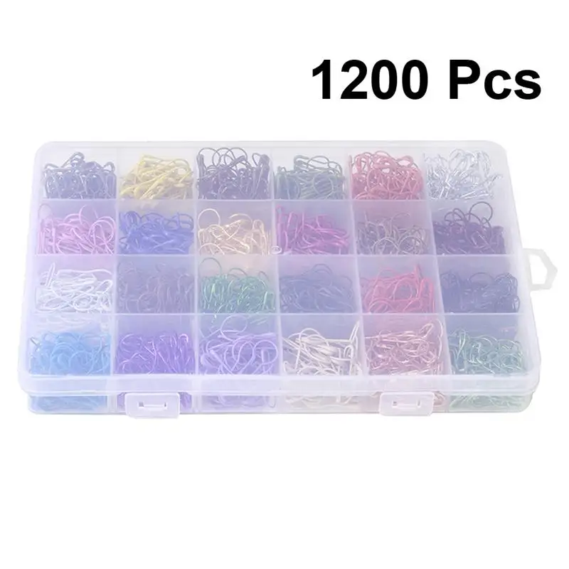 

1200pcs Metal Calabash Gourd Bulb Safety Assorted Color Pins For DIY Craft Making Clothing Knitting Stitch Marker (24 Colors)