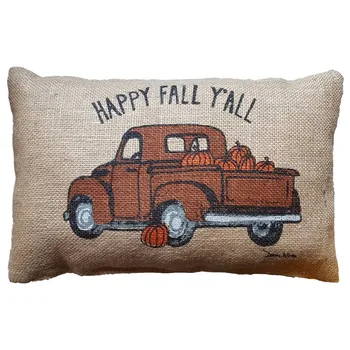 

Hot Sale Pollow Cover Happy Fall Y'al Rectangle Cushion Cover 12 x 18 Inches Throw Pillow Case Pillowcase Soft Cushion Cover