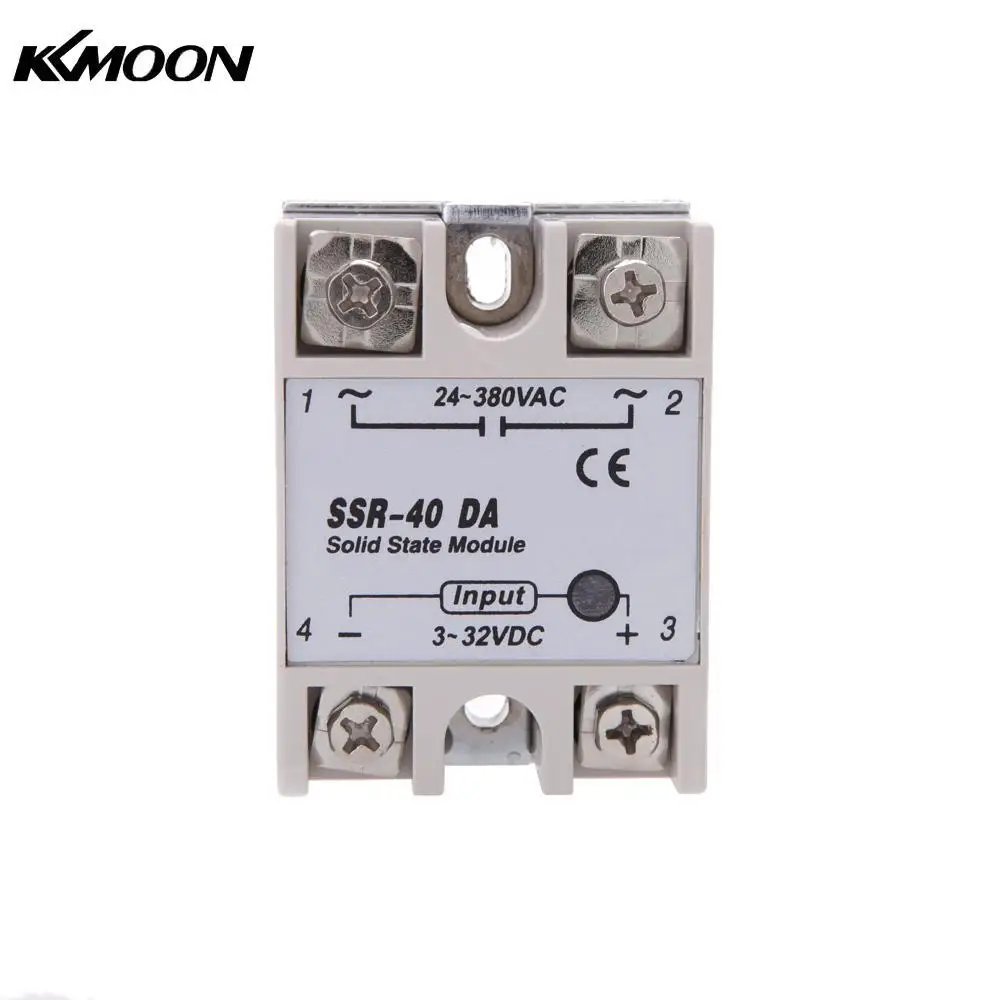 

24V-380V 40A SSR-40 DA Solid State Relay Module for PID Temperature Controller 3-32V DC To AC