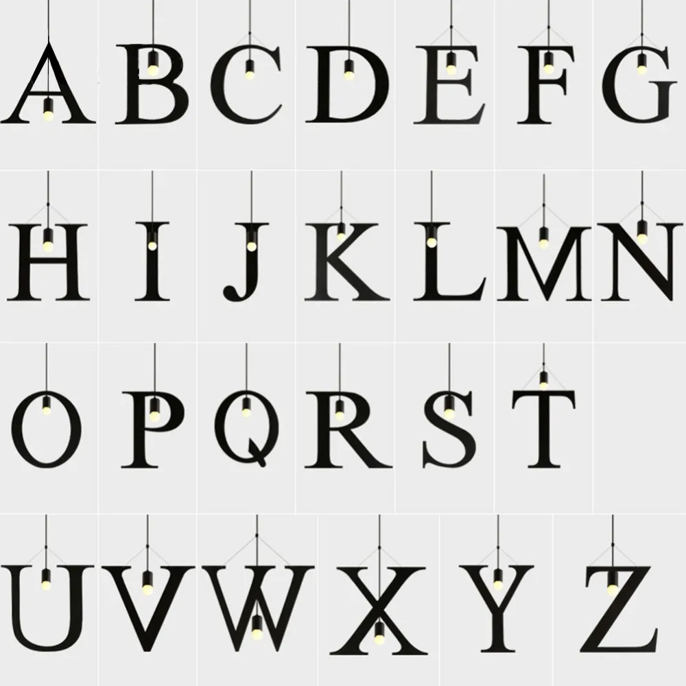 

Litake 2017 Chic Fashion Y/Z English Alphabet Hanging Ceiling Pendant Lamp Lighting Lights Decoration For Living Room
