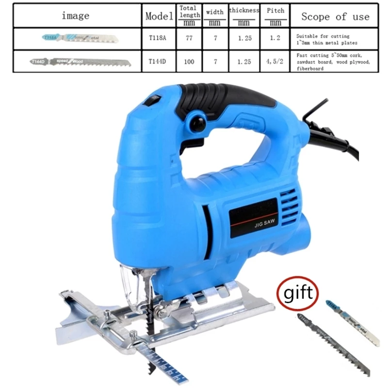 710W 6 Speed Adjustable Electric curve saw woodworking Electric jigsaw metal wood gypsum board cutting tool