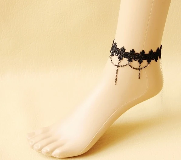 Buy Victorian Gothic Anklets in Red, Fantasy Foot Bracelets, Goth Wedding  Accessory Online in India - Etsy