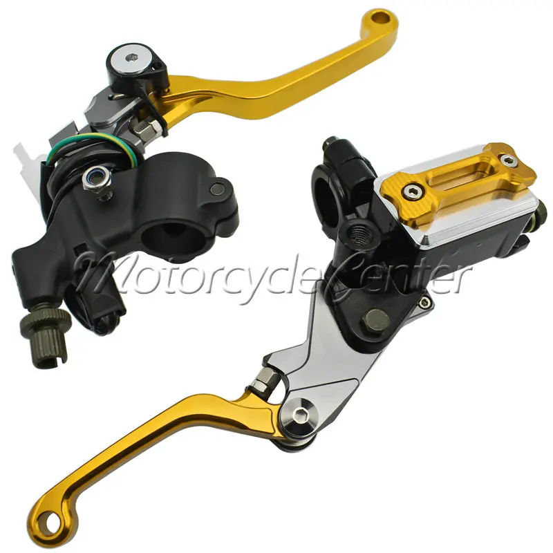 Motorcycle 7/8" 22mm Brake Master Cylinder Reservoir Levers For Honda