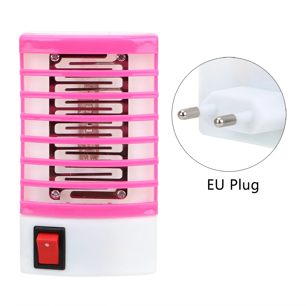 Pink(EU) Лампы против насекомых светодиодный ночник розетка США/ЕС вилка Новинка освещение электрические комары мухи Жук Насекомое ловушка уничтожитель - Цвет: Pink(EU)