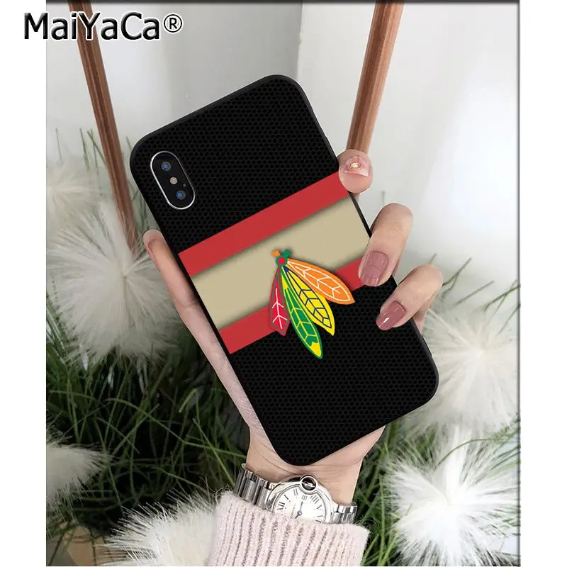 MaiYaCa Chicago Blackhawks ТПУ Мягкие аксессуары для телефонов чехол для телефона для iPhone X XS MAX 6 6S 7 7plus 8 8Plus 5 5S XR - Цвет: A16