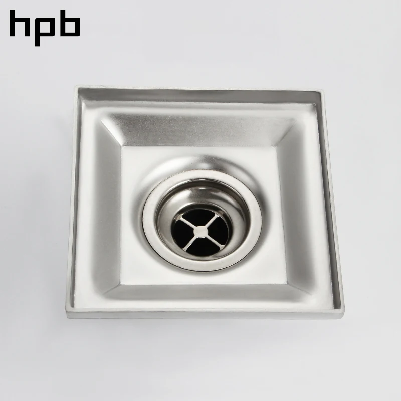 HPB Solid SUS304 из нержавеющей стали душевой сток в полу 10*10 см для дезодорирующей