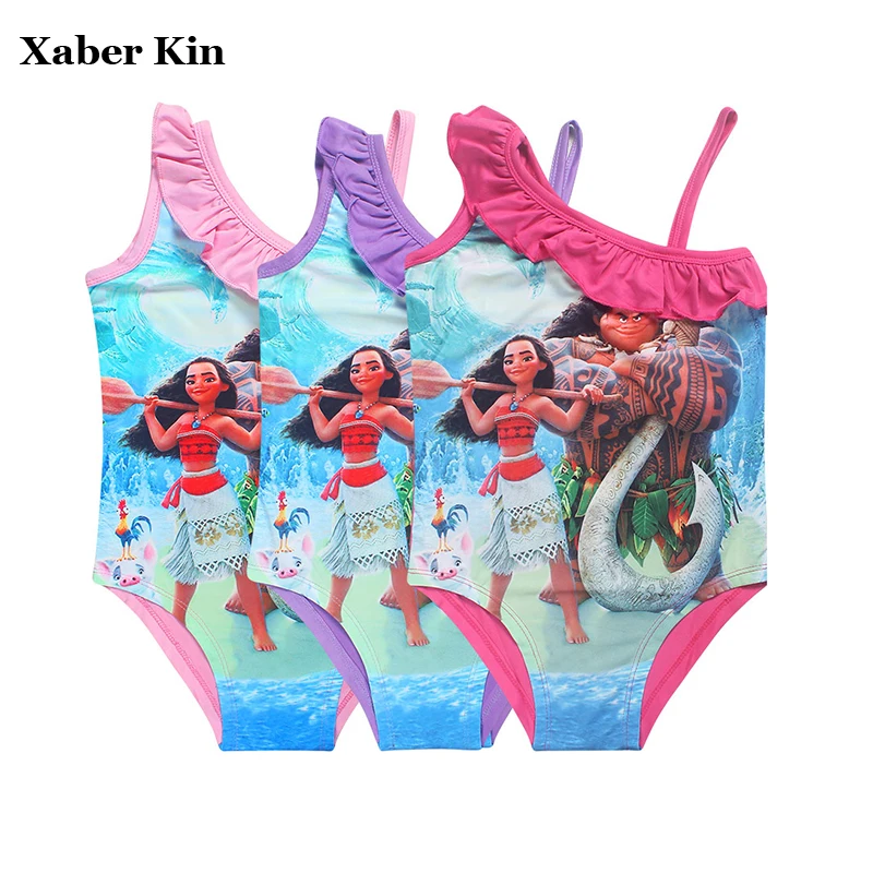 

2019 Girls Swimsuit 3-12 Years Girls One Piece Swimsuit Children Girls Summer Swimwear Kids Girls Print Swimming Suits G2