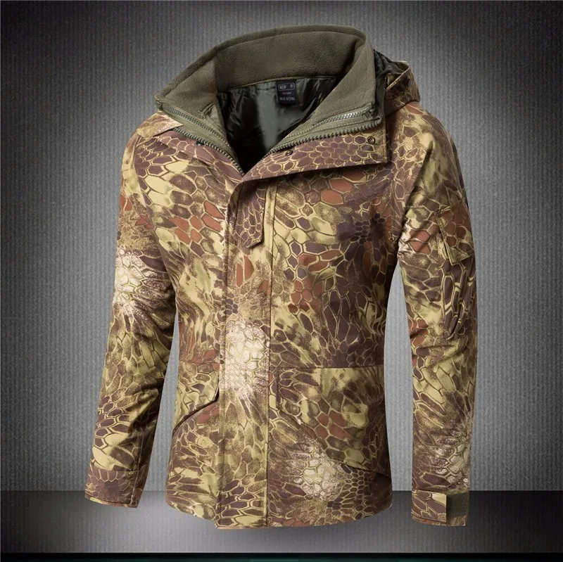 Военная охотничья зимняя куртка мужская тактическая Боевая куртка Militar водонепроницаемая куртка ветровки Casaco Masculino куртки мужские