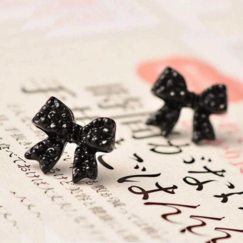 

New Aros Rushed Stainless Steel Earings Brincos High Quality New Jewerlry Fashion Full Crystal Bow Stud Earrings Retro Gift C279