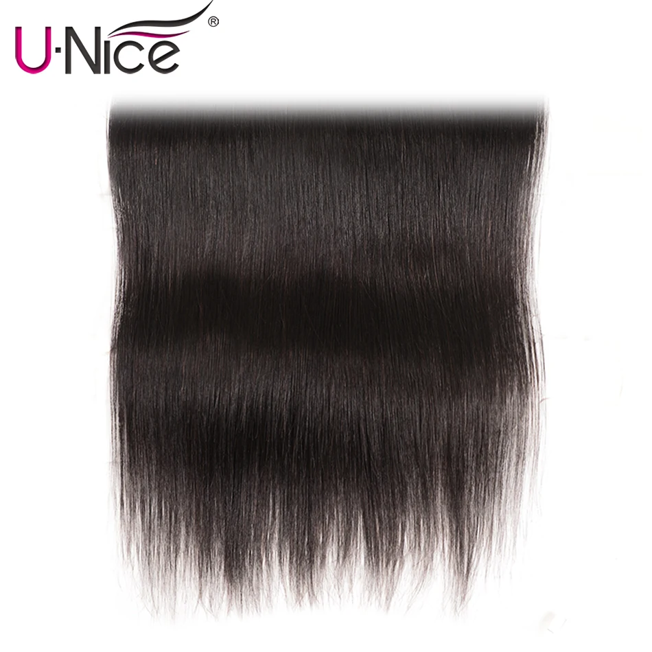 Straight Transparent Lace Frontal Closure 13X4 Free Part 10-18 Inch Pre Plucked Unice Brazilian Straight Human Hair Remy Hair