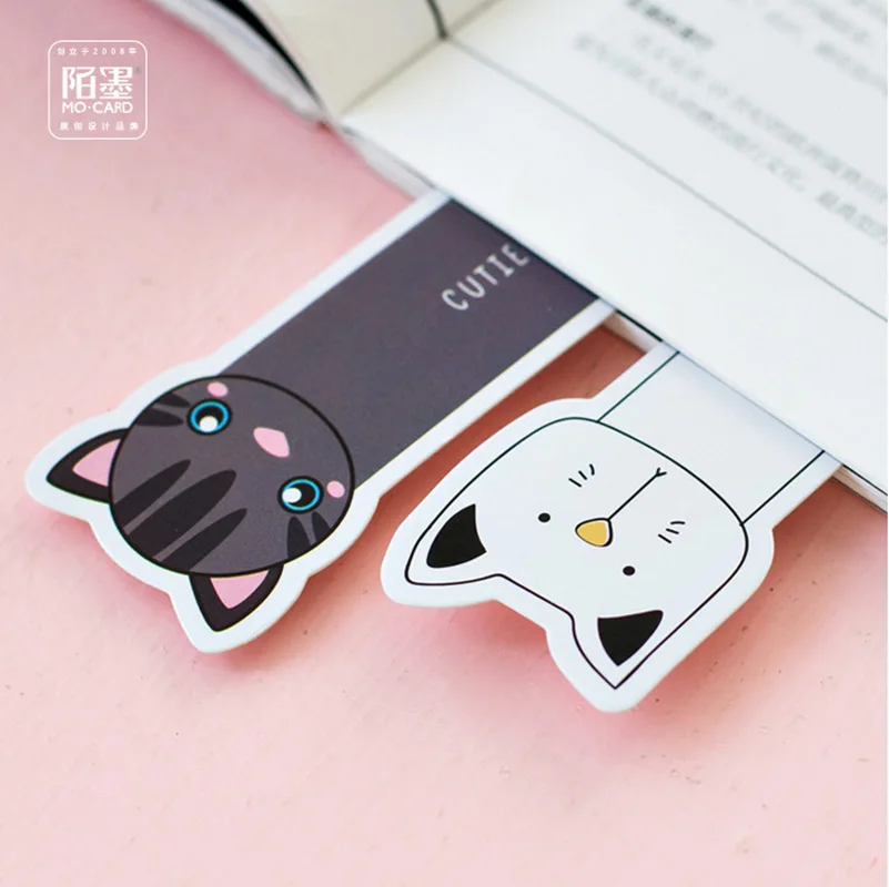 6 компл./лот Kawaii cat закладка Мультфильм страницы обозначает Memo pad Примечание