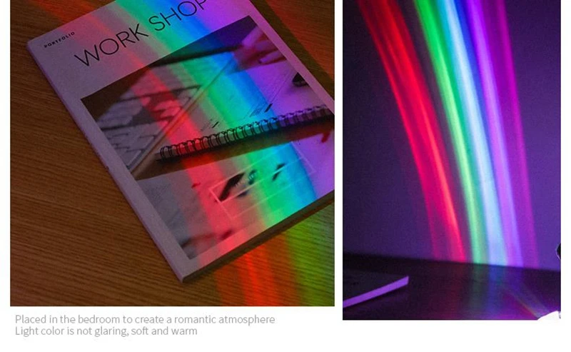 Creative Dolphin LED Rainbow Light Colorful Projection Light New Home  Atmosphere Light Bedroom Cute Pet Lamp for Children kids (3)