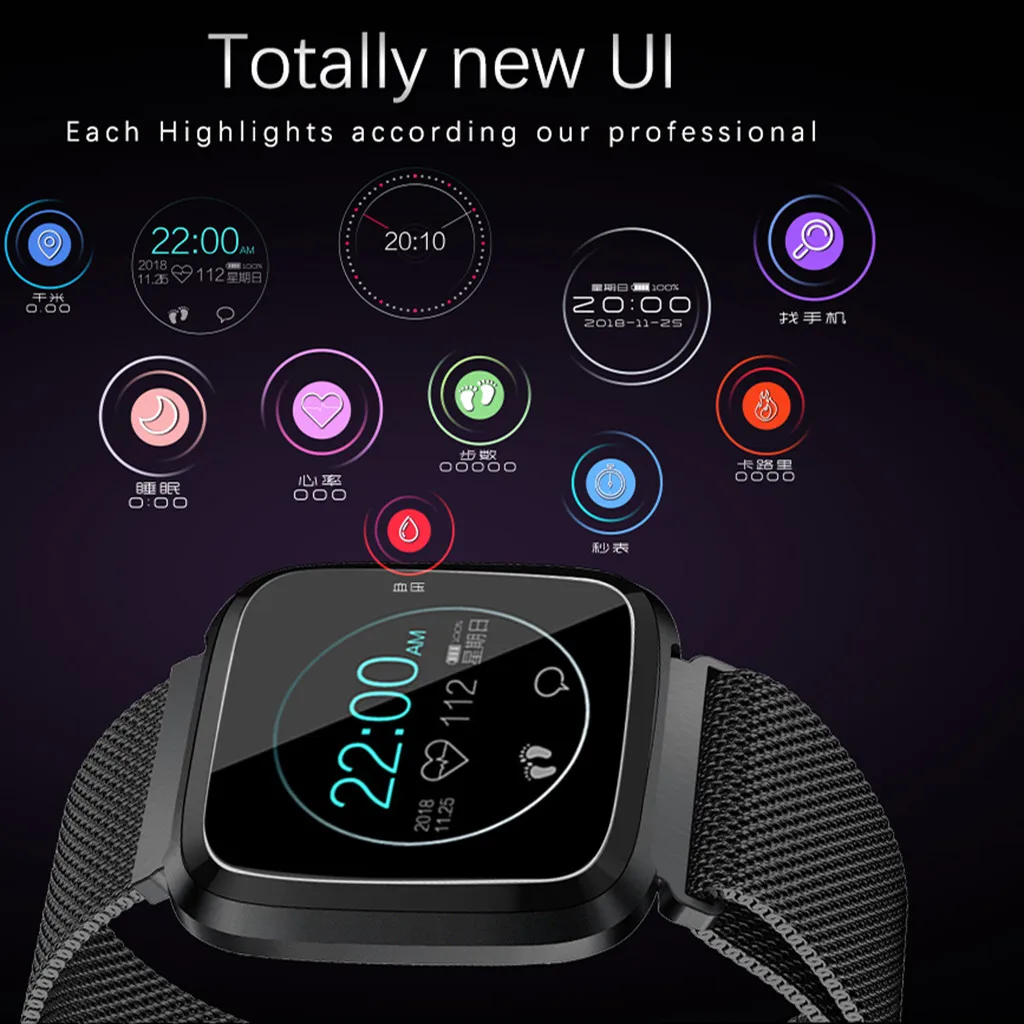 Часы L18Bluetooth Смарт часы монитор сердечного ритма часы Companion для iOS Android# 22b