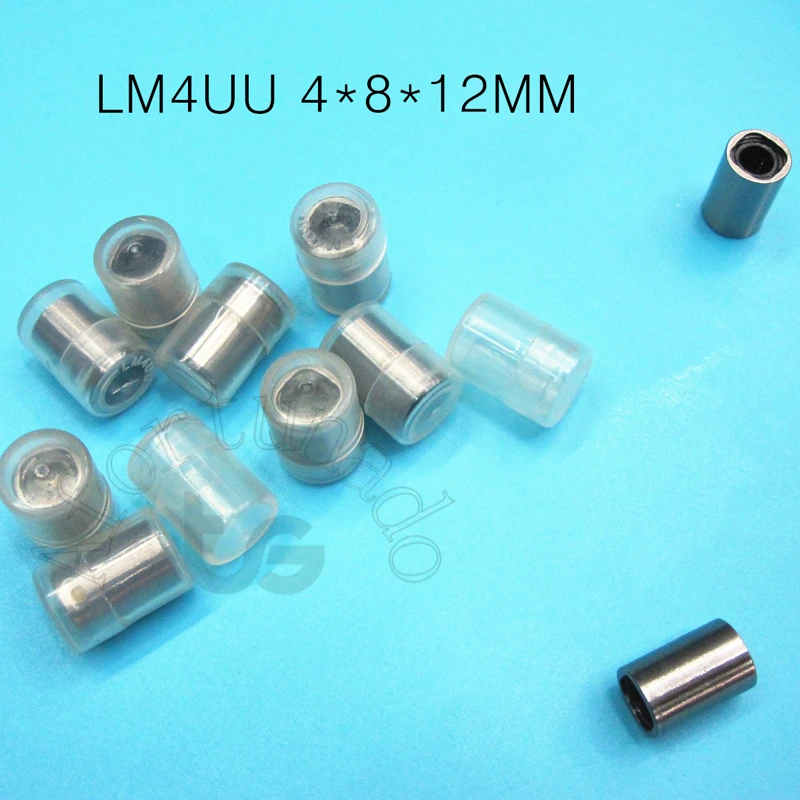 LM4UU 4x8x12 мм подшипник 10 шт./лот LM4UU 4 мм линейный шариковый Подшипник Втулка 4 мм x 8 мм x 12 мм для 3d принтера запчасти