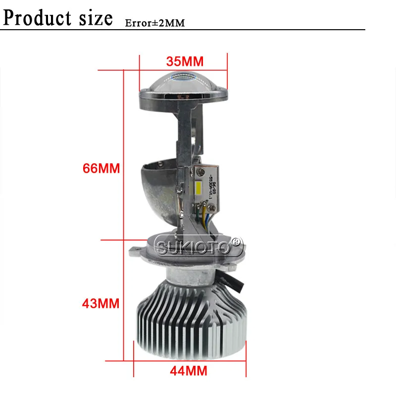 SUKIOTO 35 Вт/70 Вт H4 Светодиодный прожектор линза лампы LHD H4 Hi/Lo H4 биксенон мини-проектор лампа 1,5 дюймов 5500K автомобильный стиль