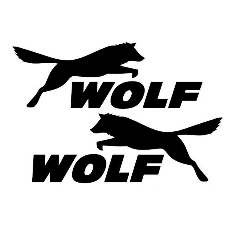 

WOLF Wolf Car Stickers Rearview Mirror Sport Dogs Animal Sticker Black/Silver/Red CT-405