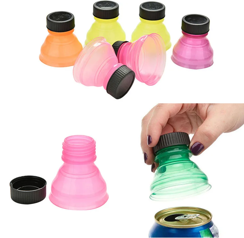 

Universal 6Pcs Soda Saver Pop Beer Beverage Can Cap Flip Bottle Top Lid Protector Snap On 2018#66