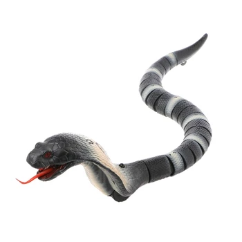 

Remote Control Snake Toy Cobra With Retractable Tongue Swinging Tail Doll