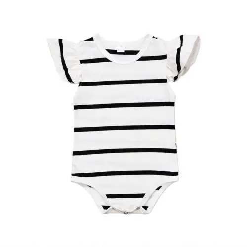 

Newborn Infant Baby Boys Girls Striped Rompers Jumpsuit Clothes Outfit