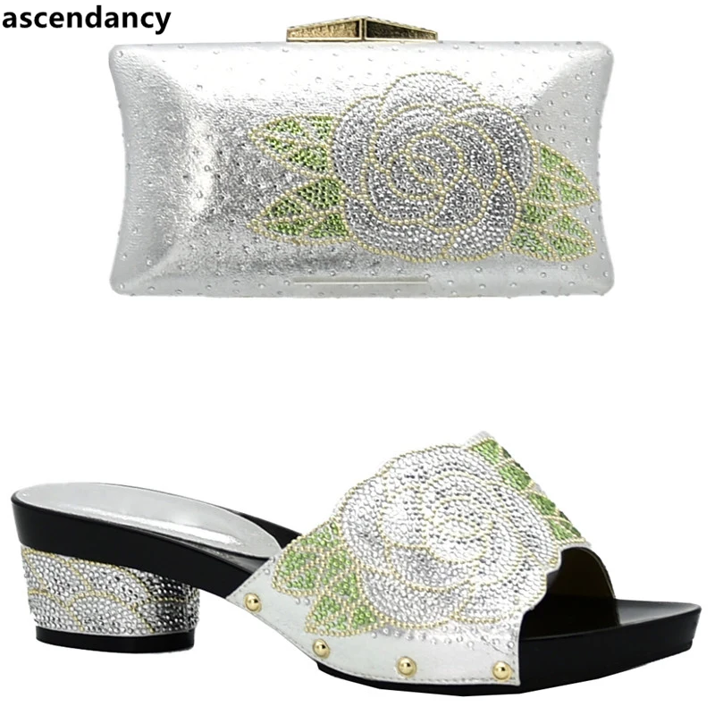 

New Fashion Italian Shoe and Bag Set for Party In Women African Shoe and Bags Women Italian Nigerian Women Wedding Shoes and Bag